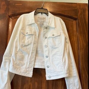 WHITE AMERICAN RAG DENIM JEAN JACKET